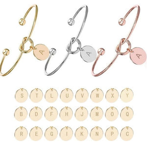 Personalized Knot Initial Bracelets Bangles